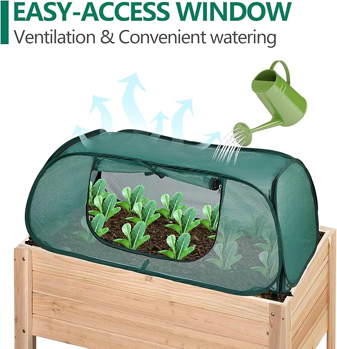 Garden Bed Cover 2 Pack, Mesh Netting Tent, Crop Cage for Raised Bed ,- 30% Sunblock Shade Cloth with Metal Anchoring Spikes - Protects Plants Against Birds and Small Animals - 45"x22"x16"(H)