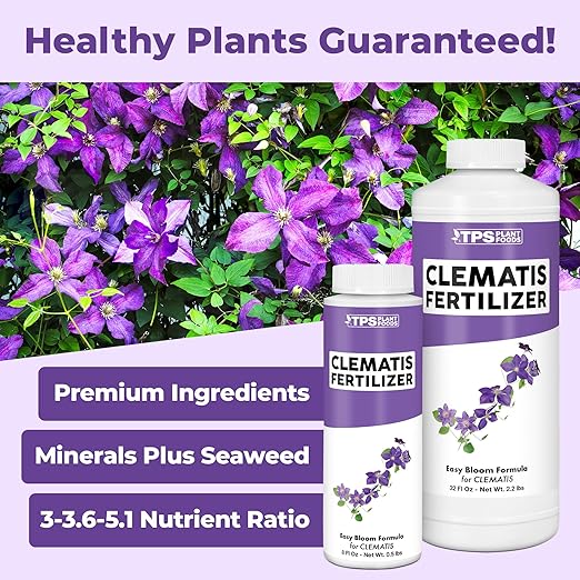 Clematis Fertilizer – Liquid Plant Food for More Blooms, Stronger Vines & Vibrant Flower Color, 8 oz