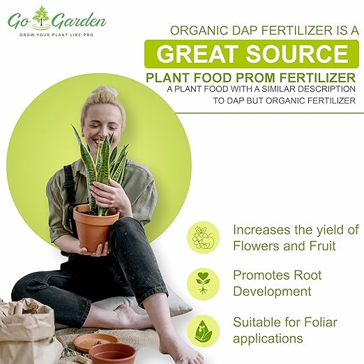 Go Garden DAP Fertilizer – 100% Water-Soluble Plant Food for Indoor & Outdoor Plants – Boosts Growth, Flowering & Fruiting – Easy to Use Granules (400g)
