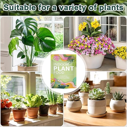 Houseplant Fertilizer, Indoor Plant Food for Potted Houseplants, for Flower & Vegetable Gardens, 7 oz