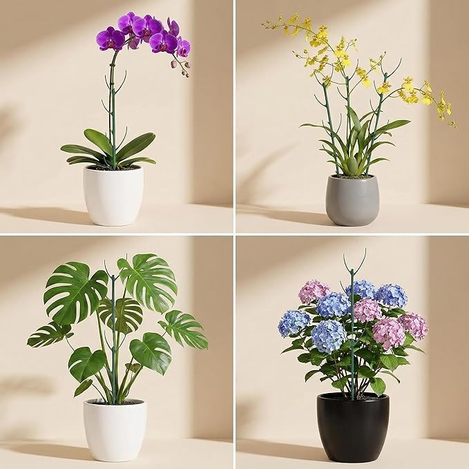 10 Pack Stackable Monstera Plant Support Stakes for Indoor & Outdoor Plants,Plant Support Structures for Climbing and Potted Plants,Plant Sticks for Vine Training & Stem Stabilization