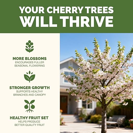 Cherry Tree Fertilizer – Liquid Plant Food for More Blossoms, Better Fruit Set & Stronger Roots, 1 Gallon