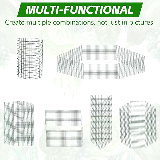 9 Packs 24"x 12" Large Wire Plant Protectors Cages to Keep Animals Out,3 Pcs Mesh Plant Cage Chicken Wire Cloche with Ground Stakes Nylon Ties Protect Plants,Shrubs,Vegetables,Garden Cloche(Set of 3)