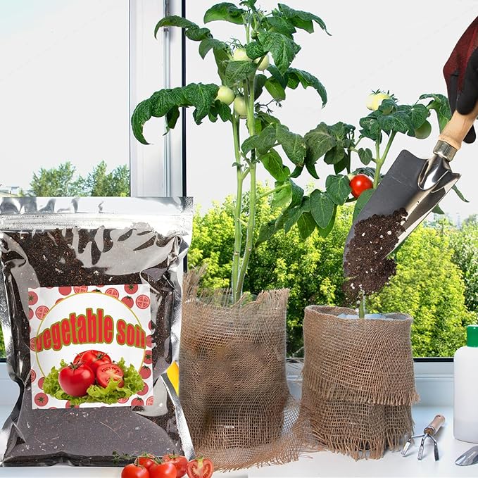 Organic Vegetable Soil Mix 2qt, Indoor Plants Potting Mix for All Potted Vegetable Like Tomatoes Lettuce Bell Peppers, Grow Healthy houseplants Indoors