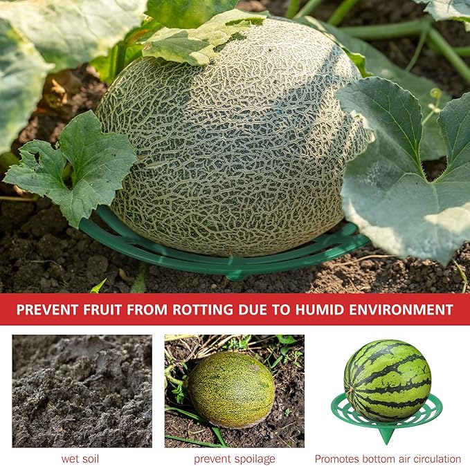 Irenare 24 Pcs Melon Cradle for Garden Watermelon Support Plant Protector for Squash Pumpkin Harvest Basket Watermelon Support Trellis for Cantaloupe Honeydew Strawberry, Reusable Avoid Rot