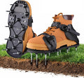 Aeration Shoes for Lawn, Lawn Aerator Shoes for Grass, Stainless Steel Spikes Aerator Lawn Shoes with Adjustable Straps for Patio/Yard/Garden for Easy Yard Aeration (Black)