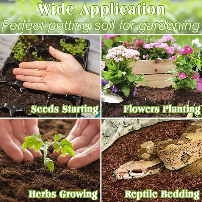 ZeeDix 100pcs 40mm Coco Coir Pellets Potting Soil, Organic Coconut Fiber Seed Starter Soil Pellets, Coconut Coir Soil Discs for Indoor Outdoor Plants, Herbs Houseplants Flowers Succulents Vegetables