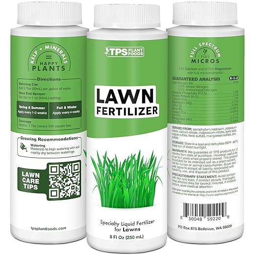 Lawn Fertilizer – Liquid Fertilizer for Greener Grass, Thicker Turf & Stronger Root Development, 1 Gallon