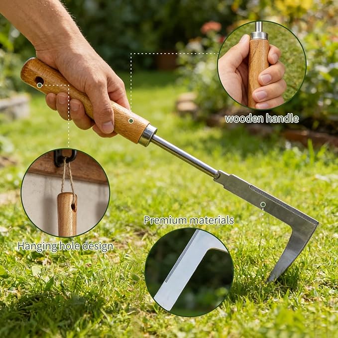 3PCS Weed Puller Tool, Garden Tool Set, Portable Garden Weeder Tool for Vegetable Gardening Backyard Farm Planting