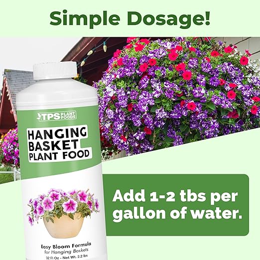 Hanging Basket Plant Food – Liquid Plant Food for More Blooms, Fuller Growth & Vibrant Color, 32 oz