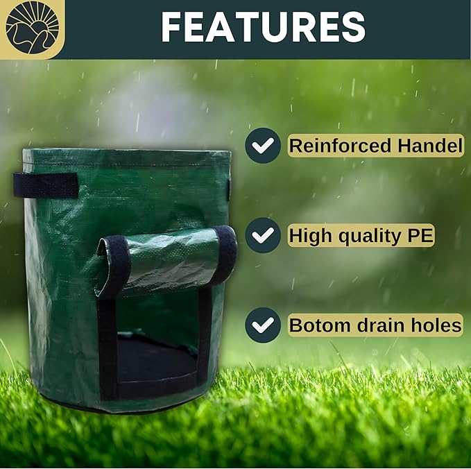 SunVara Potato Grow Bags 10 Gallon Grow Bags 5 Pack