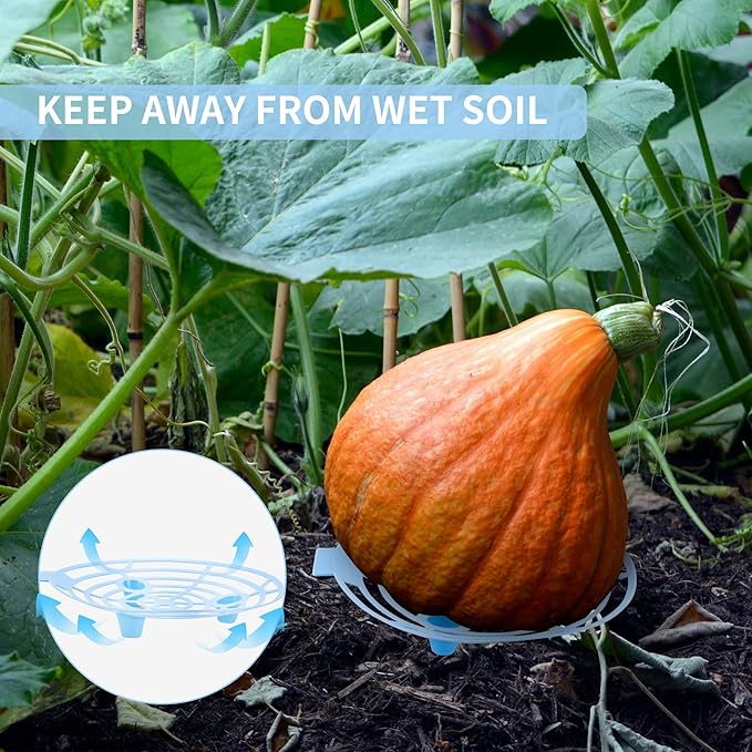 15 Pack Melon Cradle for Garden Pumpkin Support Stand Trellis,Avoid Ground Rot,Plastic Plant & Garden Support for Pumpkin Watermelons Squash Strawberries(Blue)