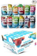 GURU HUNU Freeze Dried Fruit Mix 12 Individual Packs Healthy Fruit Snacks - Variety Pack Dehydrated Fruit Chips Camping Snacks Mixed Fruit - Bulk Dried Fruit No Sugar Added, Dry Fruit Snacks Healthy Gift