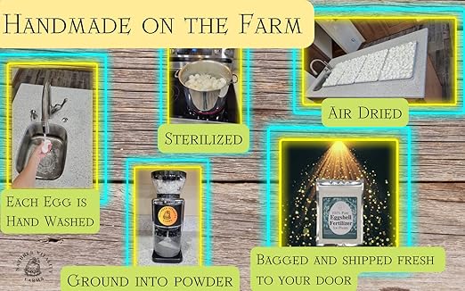 U.S.A. Eggshell Fertilizer Powder, 4 Ounce, for Tomato Plants, Orchids, Calcium Magnesium Phosphorus Powder for Indoor and Outdoor Flowers and Plants
