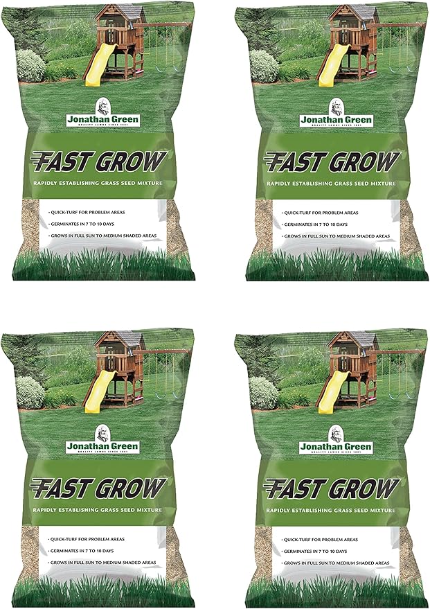 Jonathan Green 10820 Fast Grow Grass Seed Mix, 3 Pounds (4 Pack)