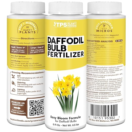 Daffodil Fertilizer – Liquid Plant Food for More Blooms & Stronger Bulb Development, 32 oz