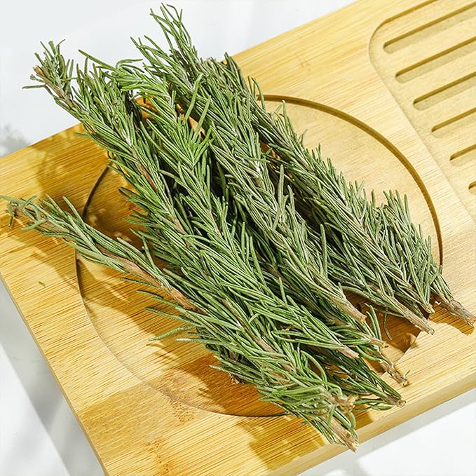 Natural Dried Whole Rosemary Sprigs, 2.5oz(70.0g), 30~40 Sprigs, Premium Grade Dried Rosemary Sprigs for Baking & Beverages, Non-GMO
