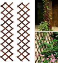 2 Pcs Expandable Garden Trellis, 13" x 68" Thickened Wooden Lattice Trellis for Climbing Plants Outdoor Ivy Vine Rose Clematis for Garden Fence Wall Patio Room Decor (2)