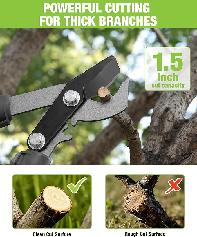 WORKPRO Bypass Lopper for Gardening, 28" Branch Cutter with 1.5" Cutting Capacity, Heavy Duty Pruning Shear Featuring Gear System for Tree Trimming, Tree Cutter Handheld with SK5 Blade