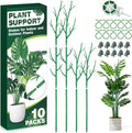 Hysagtek 4 Pack Plant Support Stakes for Indoor Plants, Monstera Plant Support Stackable Plant Stem Support Twig Plant Sticks for Indoor Outdoor Climbing Plants