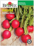 Burpee German Giant Radish Seeds - Huge, Crisp European Heirloom