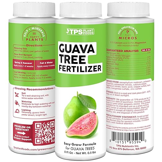 Guava Tree Fertilizer – Liquid Plant Food for More Fruit, Better Flowering & Stronger Root Development, 1 Gallon