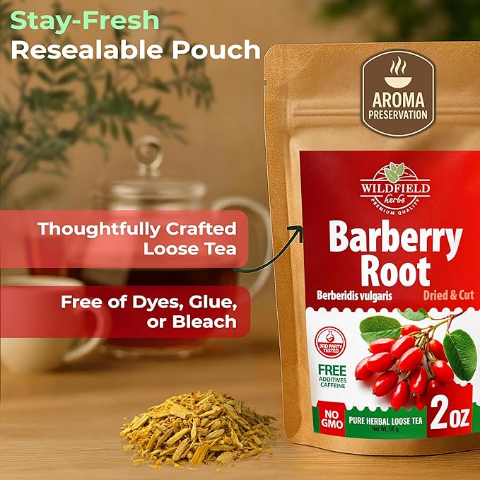 2 oz. Barberry Root Herbal Tea (Berberis vulgaris) – 56g Dried Barberry Root Tea Raíz de Agracejo