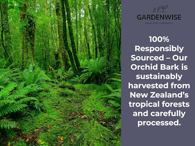 GARDENWISE Premium Orchid Bark for Potting Mix – Ready-to-Use Pine Bark for Indoor Plants, Orchid Repotting & Soil Mix Creation, Ideal Orchid Medium (10 quarts)