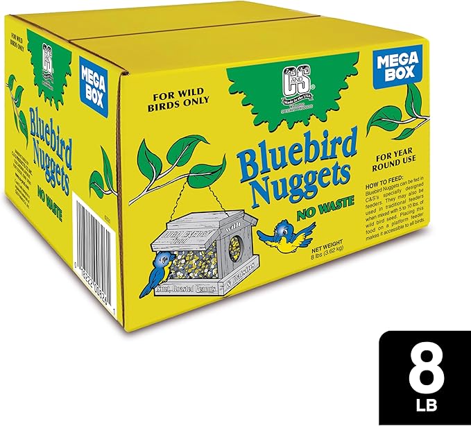 C&S Wild Bird Bluebird Suet Nuggets Mega Box, 8 Pounds