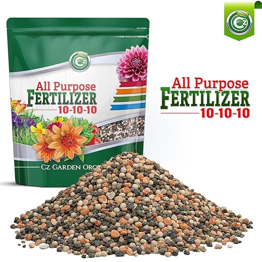 10-10-10 All Purpose Fertilizer - Made in USA - Micronutrients Plant Food for Indoor/Outdoor Plants, Flower Gardens, Fruit & Vegetable Gardens, Trees & Lawns! (All Purpose Fertilizer 8LB)