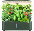Hydroponics Growing System Kit - 12 Pods Indoor Herb Garden with LED Grow Light, Auto Timer, Adjustable Height up to 17" - Ideal for Home, Birthday & Mother's Day Gifts for Women (Dark Green)