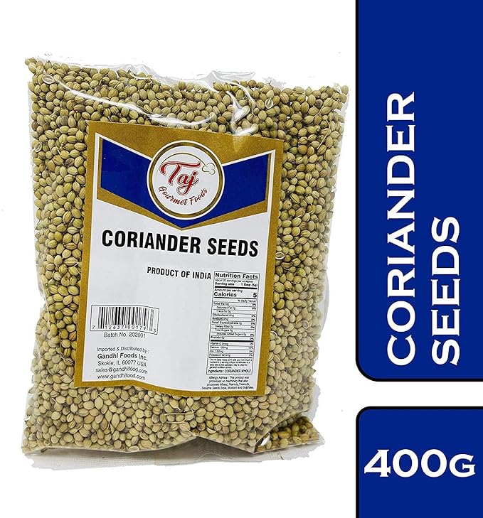 AJ Premium Indian Coriander Seeds, (Dhania), Coriander Whole, (14 Ounce)