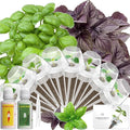 Hydroponic Basil Seed Pod Kit Compatible with AeroGarden, Ahopegarden, LETPOT, GARDENCUBE, CYBSDF, owltron, inbloom Indoor Growing System, 8-Pods Complete Kit with Genovese & Purple Basil Seeds
