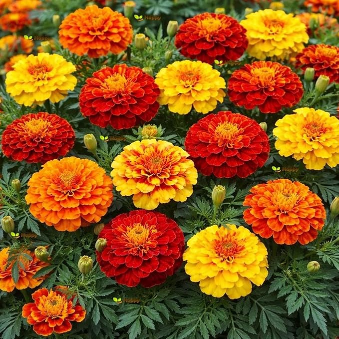 1200+ Mix Color Marigold Seeds for Planting - African Marigold Seeds French Marigold Non-GMO Heirloom Garden Flower to Plant Open Pollinated Annual Flowers