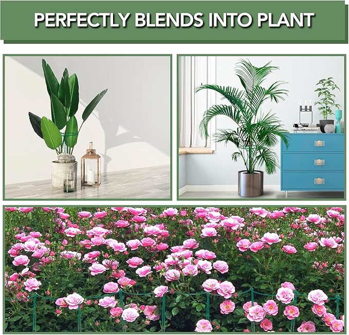 6 Pack with 11.8-in*19.7-in Half Round Plant Support Stakes, Metal Garden Plant Ring Supports for Peonies, Tomatoes, Hydrangeas, Prevent Plants from Falling Over