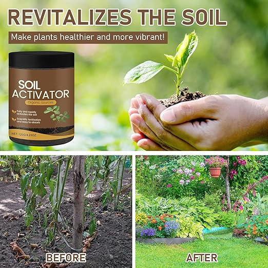 2PCS Soil Activator, Soil Activator for Plants, Organic SoilActivators and Fertilizers, for Most Plants Promotes Nutrient Absorption and Root Development