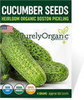 Organic Boston Pickling Cucumber Seeds - USDA Organic, Non-GMO, Open Pollinated, Heirloom, USA Origin (1 Packet - 4 Grams - Approx 100 Seeds)