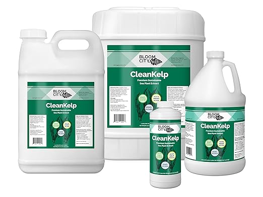 Bloom City Organic Liquid Seaweed and Kelp Fertilizer Supplement, Quart (32 oz) Concentrated Makes 180 Gallons