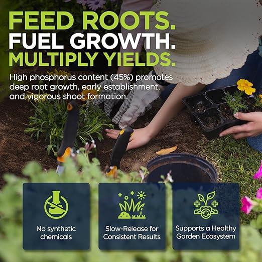 Supply Solutions | 0-45-0 Triple Superphosphate with 13.5% Calcium | High Phosphorus Bloom Booster Fertilizer for Indoor Plants, Flowers, Orchids, Citrus, Lawns, Vegetables & Fruit Trees (10 Pounds)