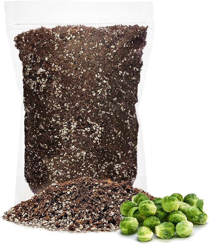GARDENERA Premium Organic Potting Soil for Brussel Sprouts - (4 Quart Bag)