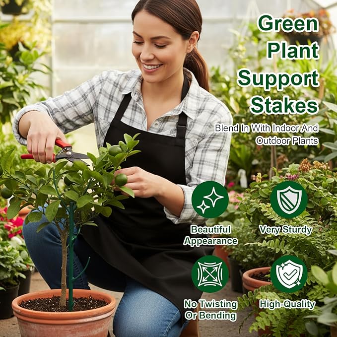 30 Pack Stackable Plant Support Stakes, Climbing Plant Support Structures, Plants Holder Stick for Monstera, Pothos, Philodendron Garden Plant Stakes for Indoor Outdoor Plants
