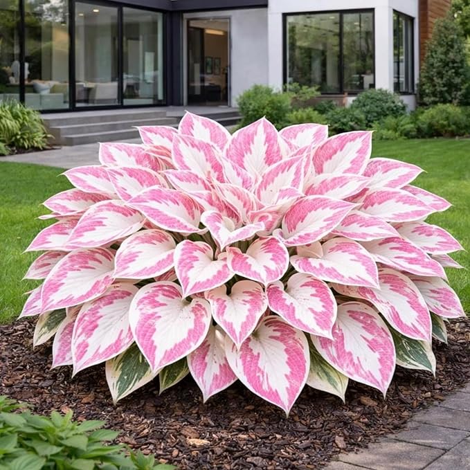 370+ Exotic Hosta Seeds for Planting, Perennial Heart-Shaped Hosta Bare Roots Leaves, Drought Tolerant Colorful Hosta Plants for Outdoor Garden