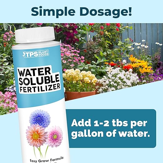 Water Soluble Fertilizer – Liquid Plant Food for Fast Nutrient Uptake, Vigorous Growth & Strong Root Development, 8 oz
