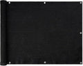 Amazon Basics Privacy Screen Fence for Outdoor Patios, Pools, Balconies, Weather-Resistant, 3 x 10 ft, Black, 1-Pack