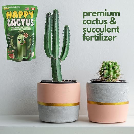 Happy Cactus Fertilizer by Happy Nutrients– Low Nitrogen Fertilizer for Cactus Plant & Succulents – Bloom Booster with Calcium for Vibrant Growth – 2-5-5 NPK, 1.5 lbs for Indoor/Outdoor Use