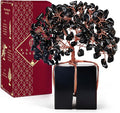 Crystal Tree of Life Feng Shui Decor for Home and Office, Blask Obsidian Chakra Healing Crystal Handmade Tree for Positive Energy, Money, Good Luck, Christmas Decor, Birthday Gifts for Women