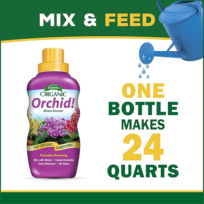 Espoma Organic Orchid! 8-Ounce Concentrated Plant Food – Plant Fertilizer and Bloom Booster for All Orchids and Bromeliads. Ideal for Phalaenopsis, Dendrobium, and Other Types of Orchids