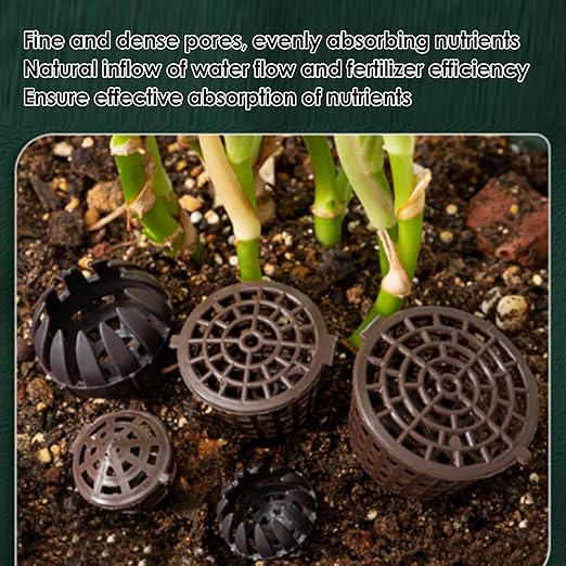 Plastic Fertilizer Mesh Basket for Bonsai, Orchid, Garden Nutrition Cups, 1.6 x 1.1 Inch, 50 Pack