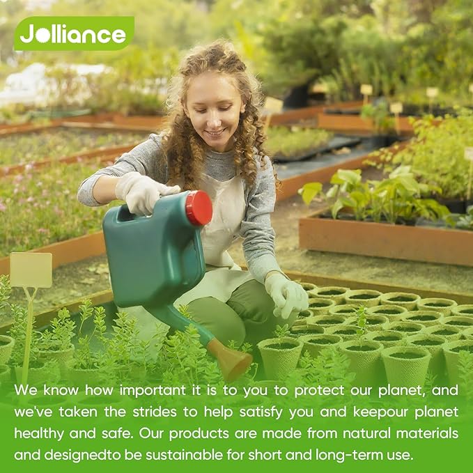 Jolliance 120 Pack 4” Peat Pots for Seeding with 120Pcs Plant Labels, Biodegradable Seed Starter Pots with Drainage Holes, Garden Germination Nursery Pots