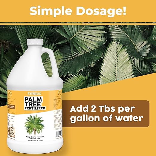 Palm Tree Fertilizer – Liquid Plant Food for Rich Green Fronds, Stronger Roots & Healthy Tropical Growth, 1 Gallon